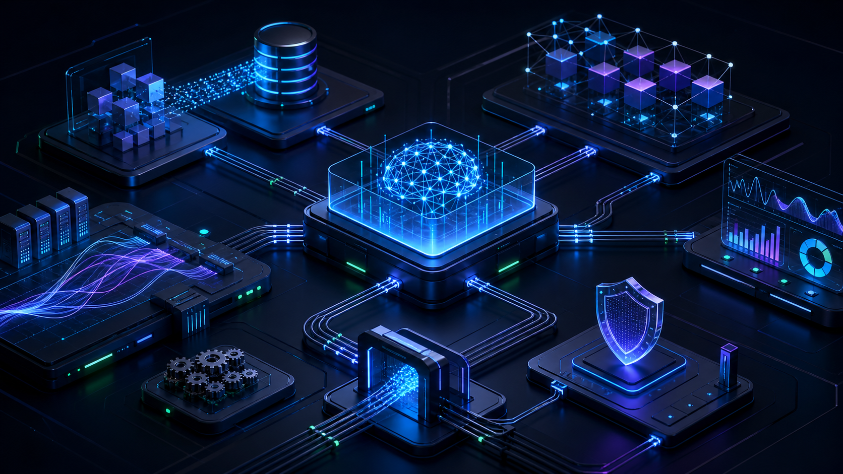 Arquitectura de IA aplicada con pipeline de datos, retrieval, evaluación y observabilidad