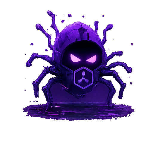Malware — bicho hooded con máscara antigás, representando software malicioso