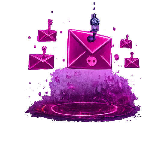 Phishing — sobre de correo con anzuelo, representando un ataque de phishing